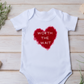Worth The Wait Red Heart Shirt Infant Baby Rib Bodysuit