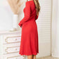 Christmas party outfit red dress winter clothes