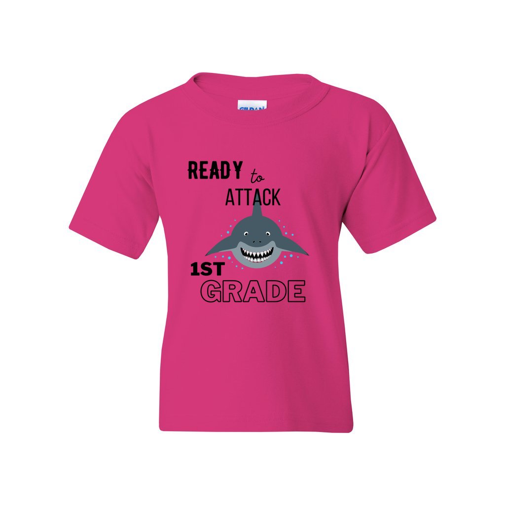 Ready to attack 1st grade Unisex Tee for girls