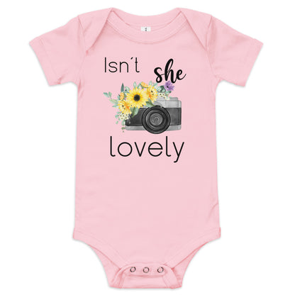 Isn't She Lovely Baby Bodysuit, Funny Baby Onesie for Newborn Coming Home Outfit, Cute Baby Shower Gift for Newly Expecting Parents