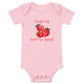 sweet as strawberry outfit, berry good bodysuit, summer onesie