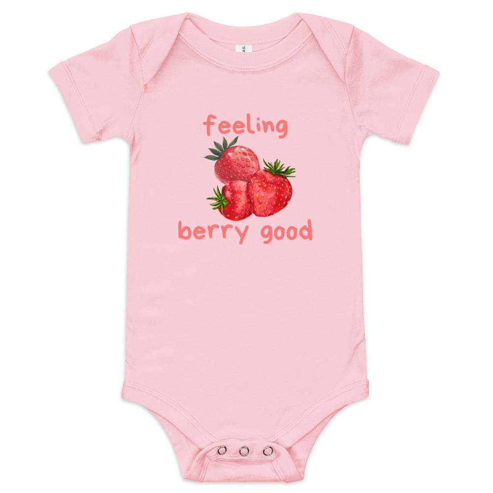sweet as strawberry outfit, berry good bodysuit, summer onesie