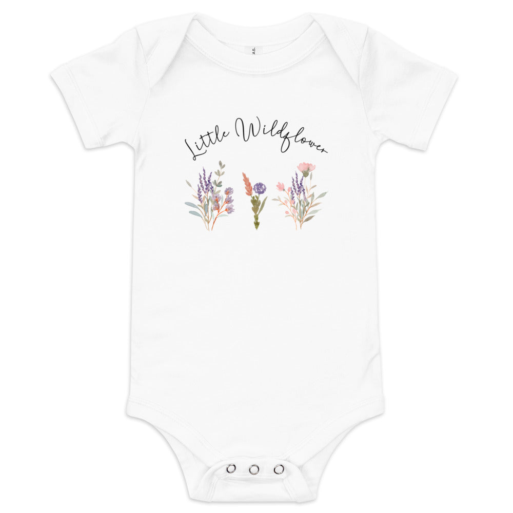 Little Wildflower Baby Bodysuit, Baby Girl Outfit, Boho Baby Girl Clothes, Flower Baby Outfit, Boho Baby Clothes, Baby Shower Gift Girl | little wildflower baby girl clothes
