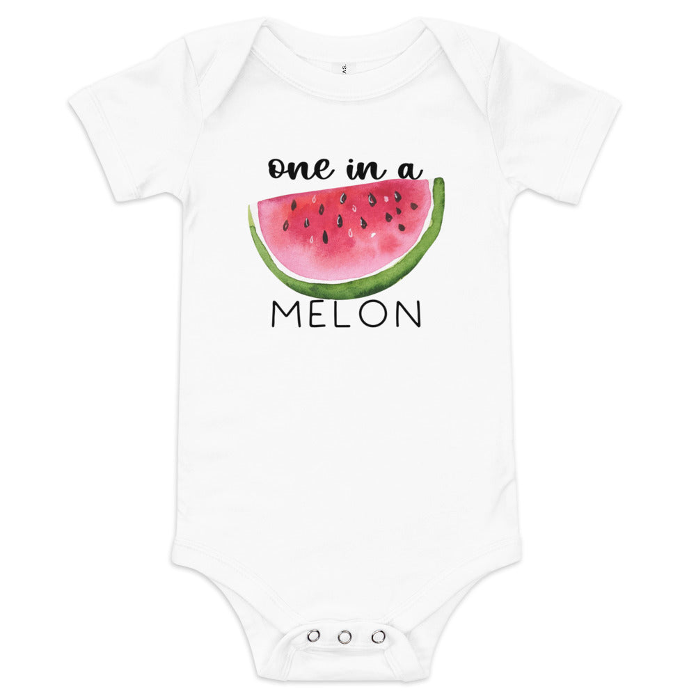 One in a Melon ONESIE® Newborn Baby Fun Watermelon Shirt, One in a Million Shirt, Cute Baby Onesie, Water Melon Pun, Coming Home Outfit