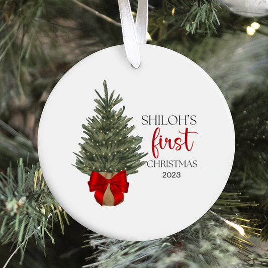 baby's first Christmas ornament, Christmas decor