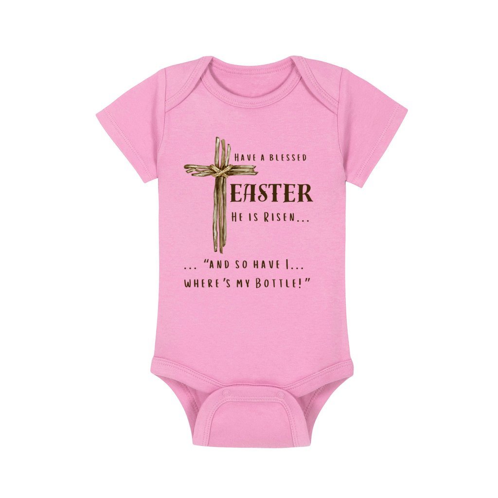easter baby clothes, funny cute stylish easter baby outfit, first easter Sunday, bunny, rabbit easter, silly easter, easter Sunday gift idea pink