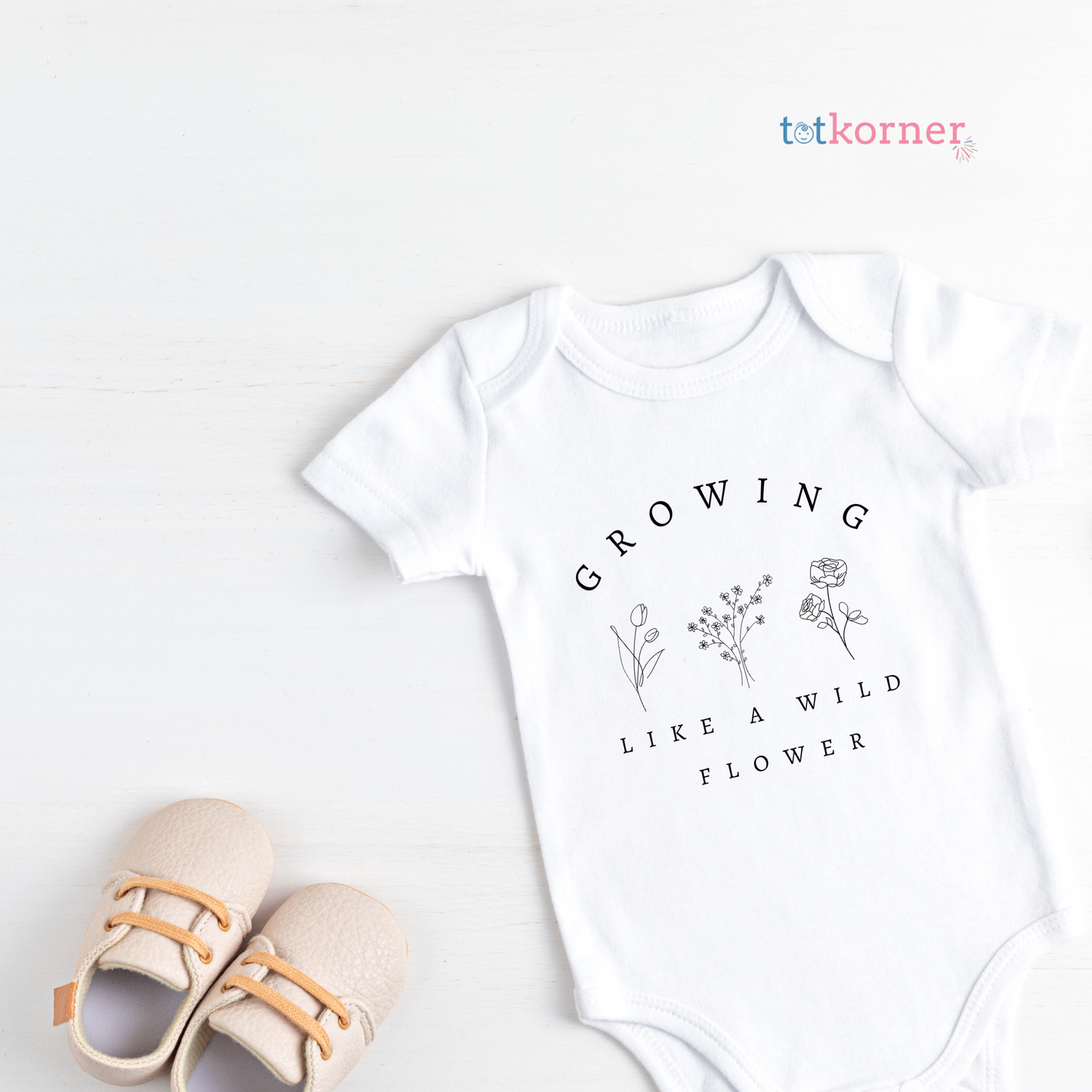 Growing like a wild flower baby onesie | wild flower baby outfit | wildflower baby clothing