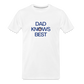 Dad Knows Best Father's Day Gift T-Shirt - white, Best Dad of the world premium gift shirt, Birthday T-shirt, First Time Dad, For Father's Day, Birthday Gift, Father's Day gift ideas, father's day gift, cool father's day gifts, gifts for father's Day, Luxury father's day gifts, One of a kind Father's Day Gifts, thoughtful Dad Gifts, 
