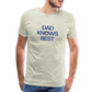 Dad Knows Best Father's Day Gift T-Shirt - heather oatmeal