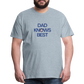 Dad Knows Best Father's Day Gift T-Shirt - heather ice blue