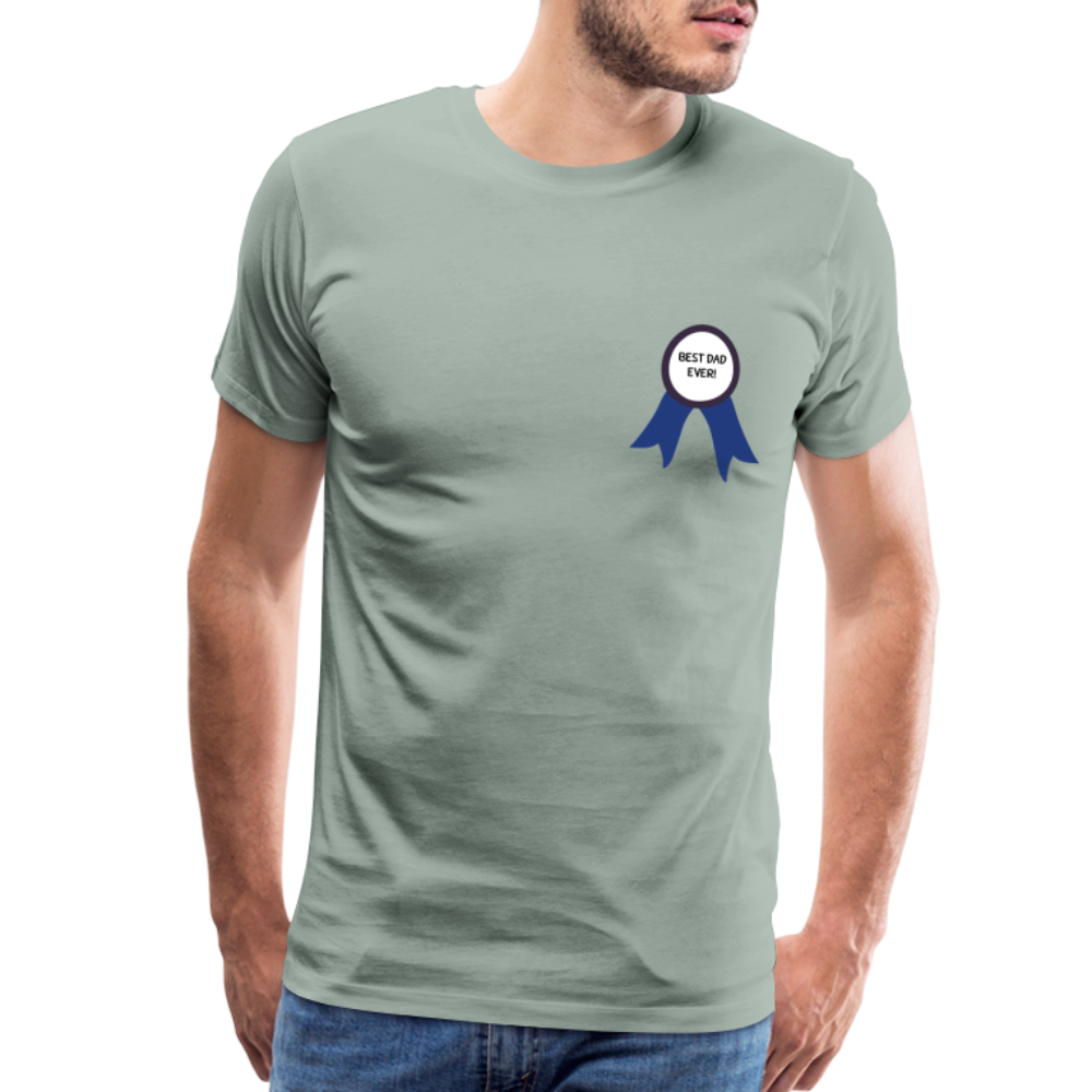 Best Dad Ever! Men's Premium Father's Day Gift T-Shirt - steel green