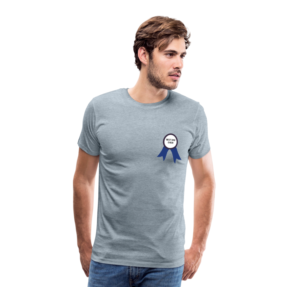 Best Dad Ever! Men's Premium Father's Day Gift T-Shirt - heather ice blue