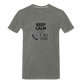 Keep Calm and Call Dad Men's Premium Gift T-Shirt - asphalt gray