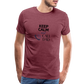 Keep Calm and Call Dad Men's Premium Gift T-Shirt - heather burgundy