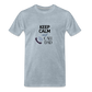 Keep Calm and Call Dad Men's Premium Gift T-Shirt - heather ice blue