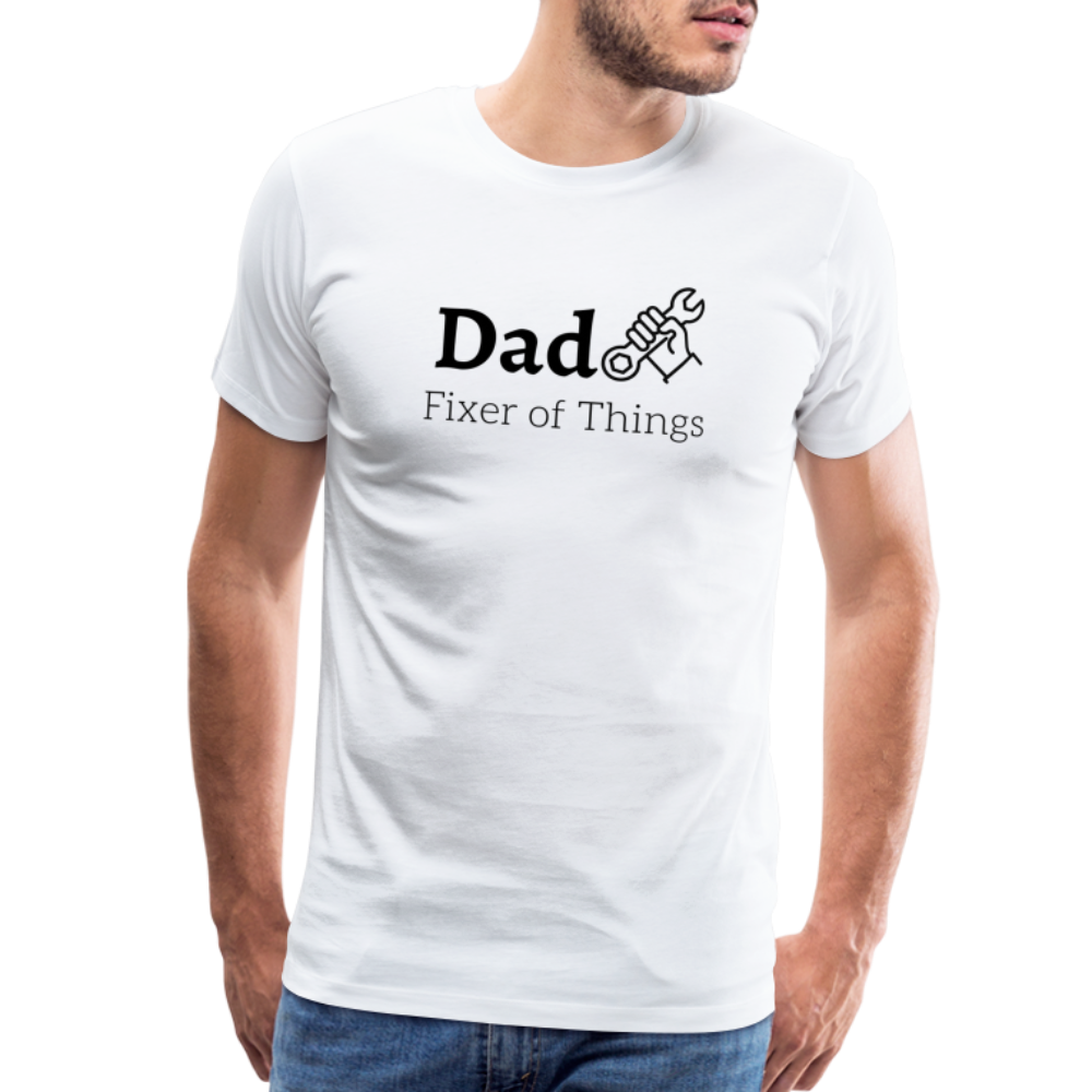 Dad Fixer of Things Men's Gift T- Shirt - white