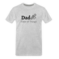 Dad Fixer of Things Men's Gift T- Shirt - heather gray