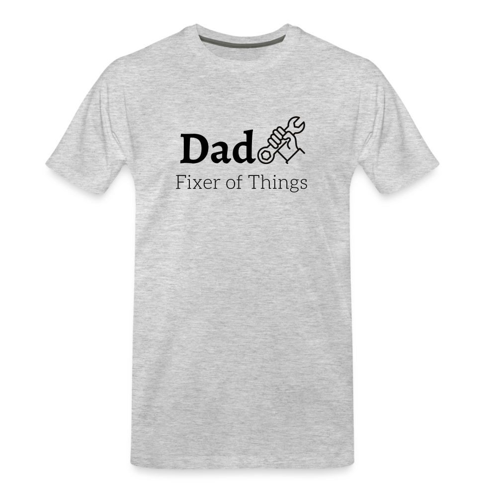 Dad Fixer of Things Men's Gift T- Shirt - heather gray