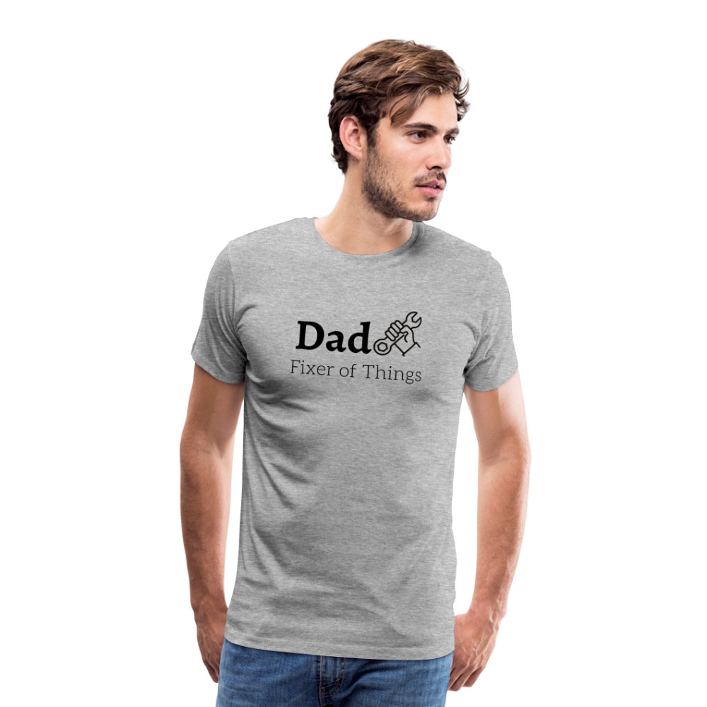 Dad Fixer of Things Men's Gift T- Shirt - heather gray