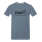 Dad Fixer of Things Men's Gift T- Shirt - steel blue