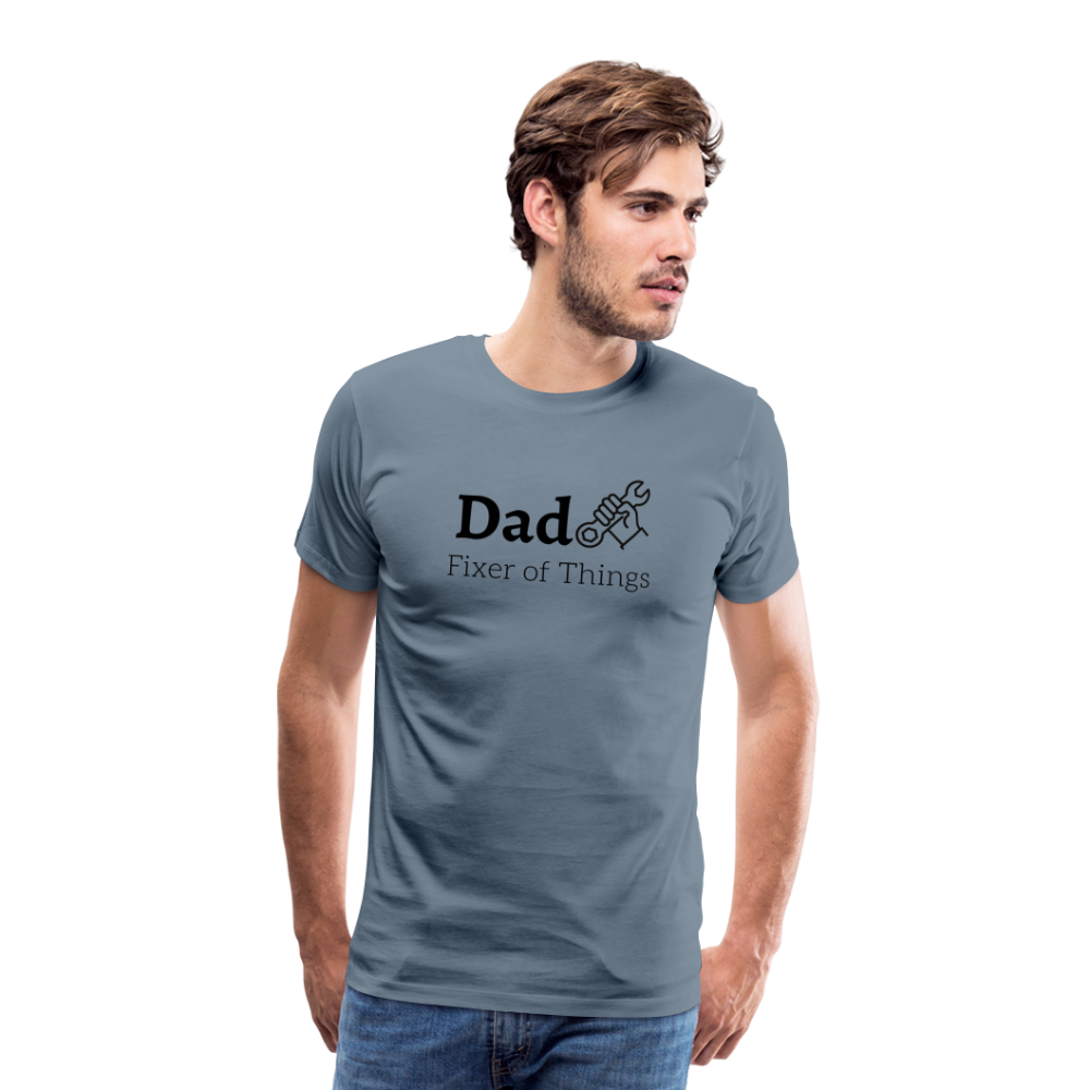 Dad Fixer of Things Men's Gift T- Shirt - steel blue