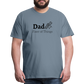 Dad Fixer of Things Men's Gift T- Shirt - steel blue