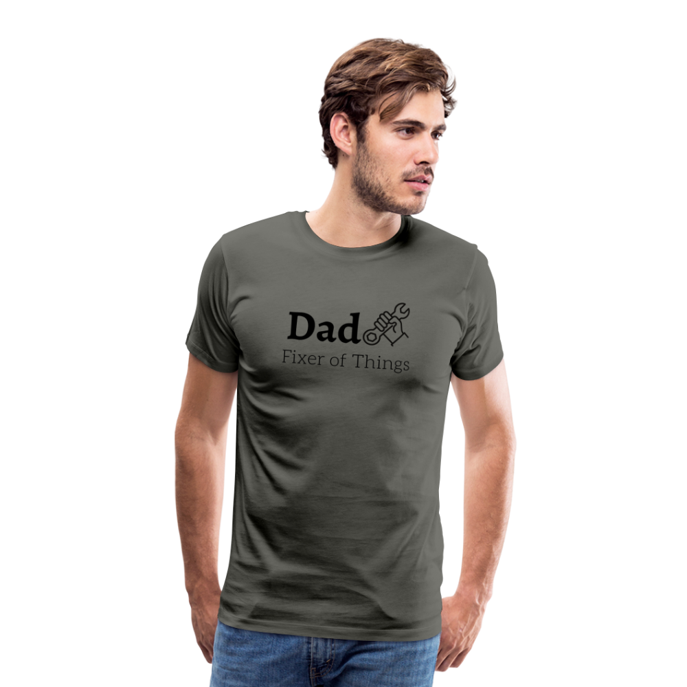 Dad Fixer of Things Men's Gift T- Shirt - asphalt gray