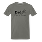 Dad Fixer of Things Men's Gift T- Shirt - asphalt gray