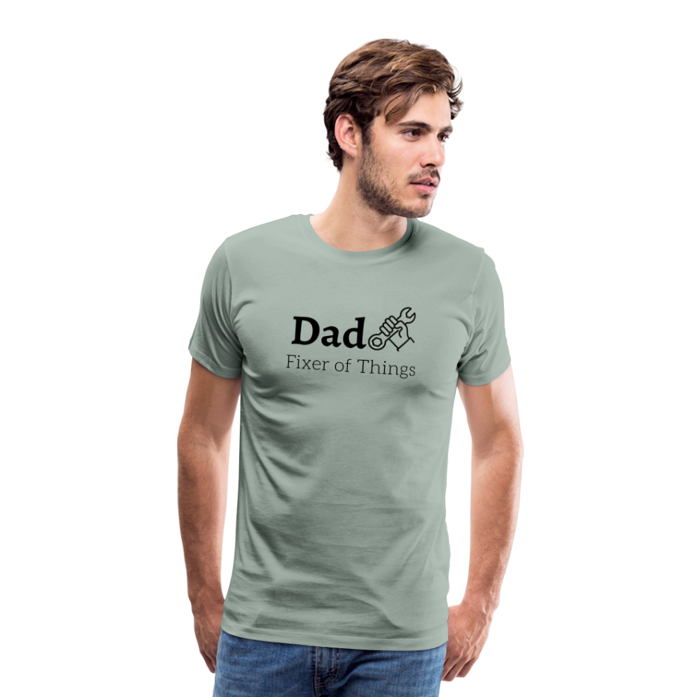 Dad Fixer of Things Men's Gift T- Shirt - steel green