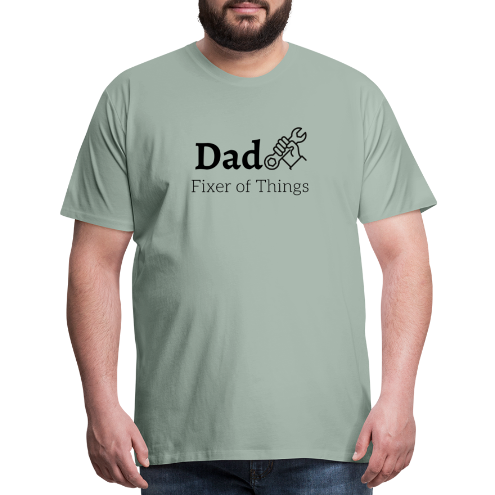 Dad Fixer of Things Men's Gift T- Shirt - steel green