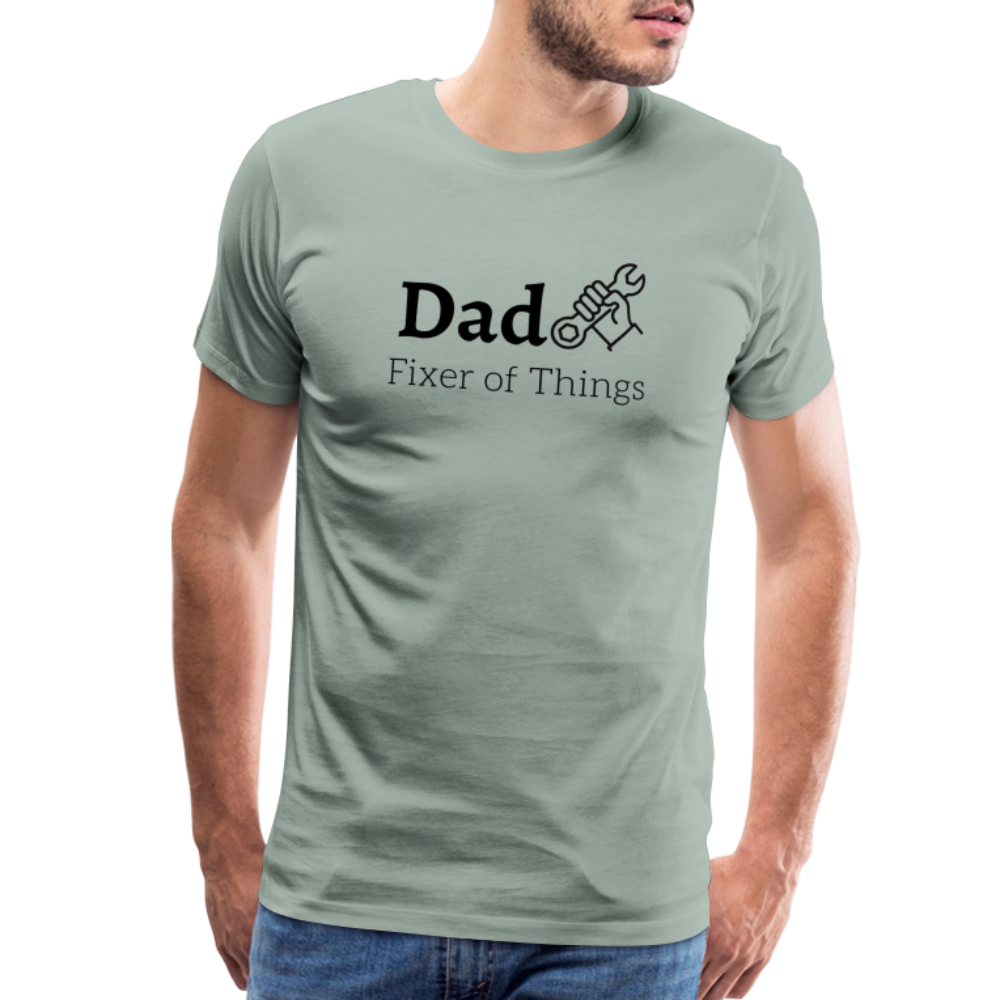 Dad Fixer of Things Men's Gift T- Shirt - steel green