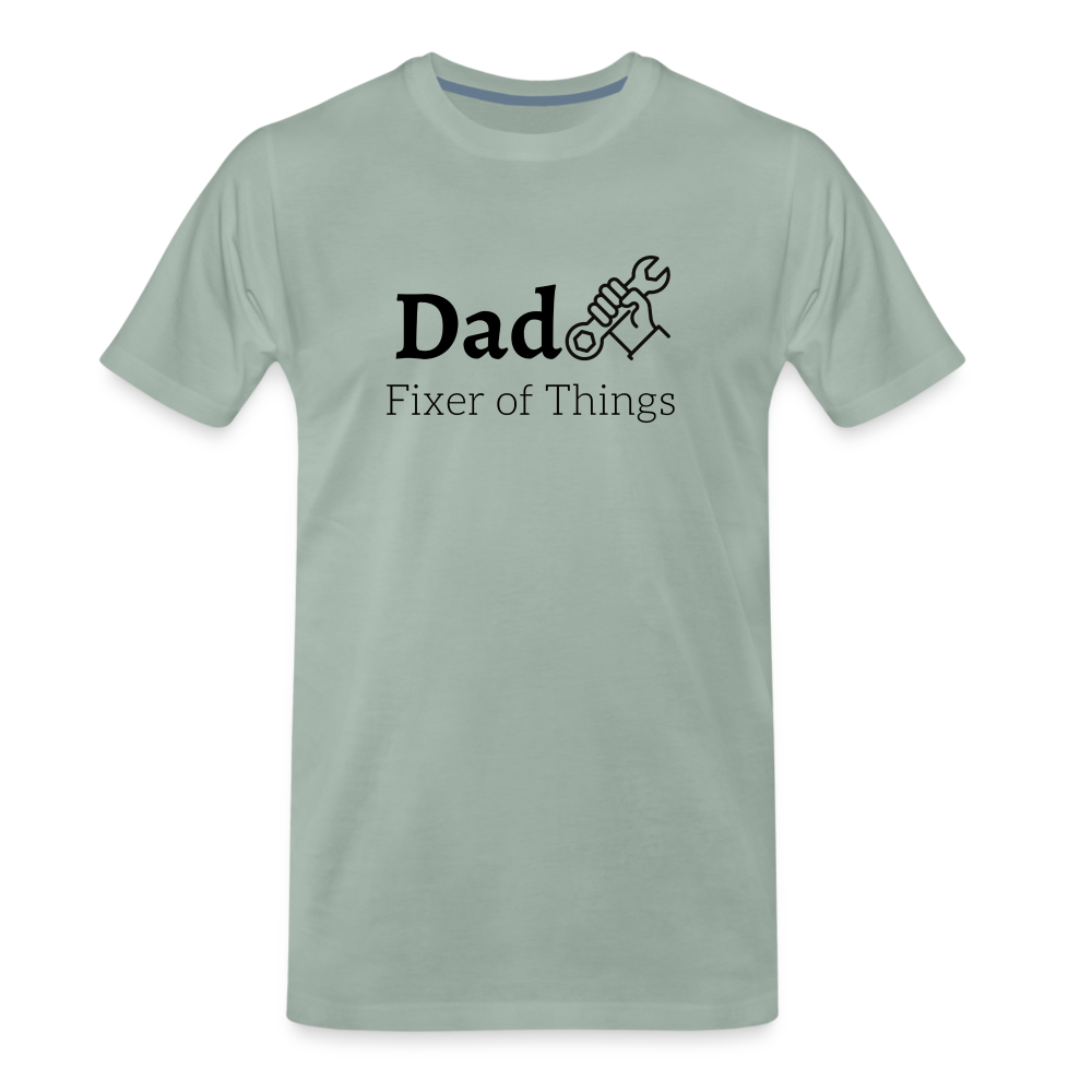 Dad Fixer of Things Men's Gift T- Shirt - steel green