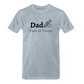 Dad Fixer of Things Men's Gift T- Shirt - heather ice blue