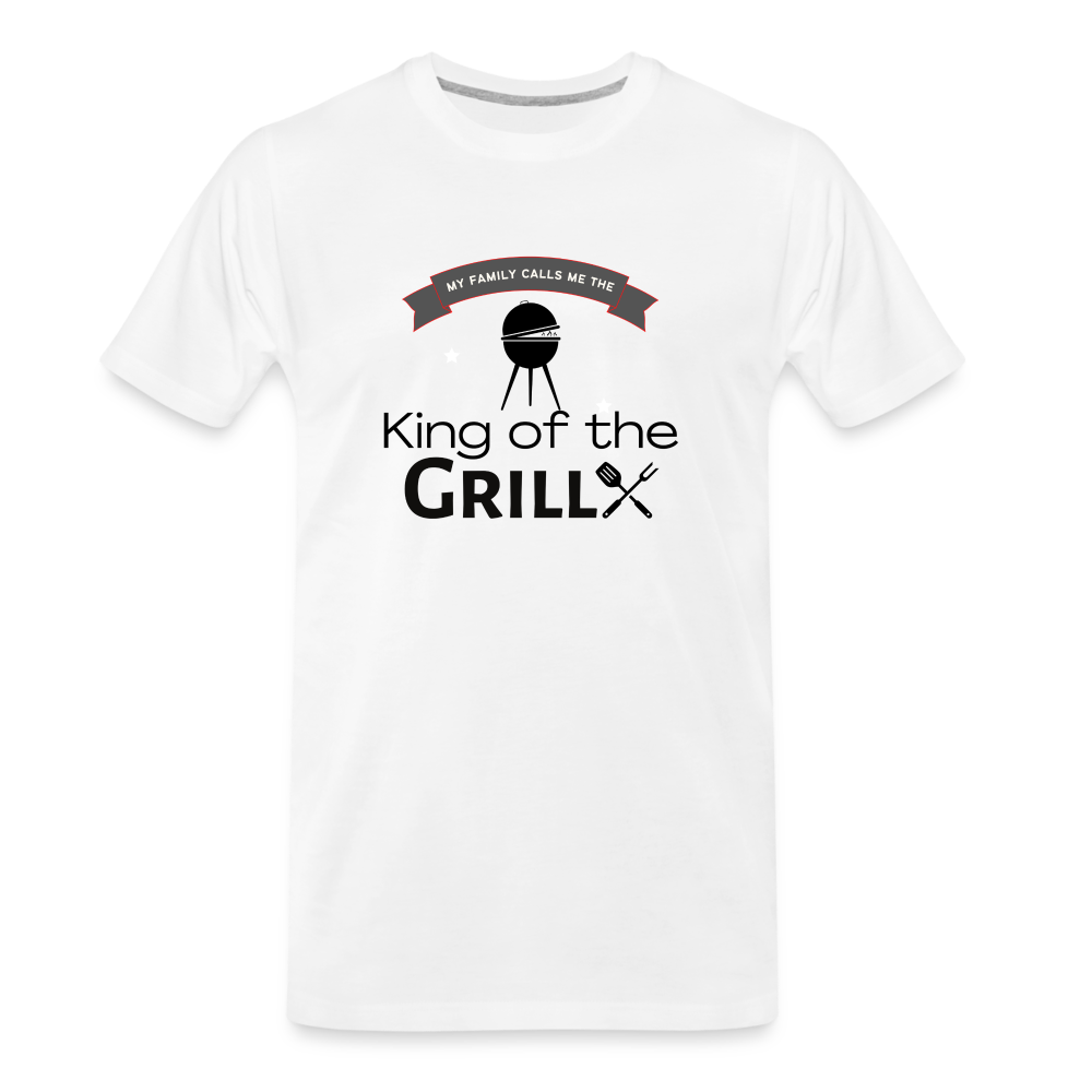 King of The Grill Men's Premium Gift T-Shirt - white, Best Dad of the world premium gift shirt, Birthday T-shirt, First Time Dad, For Father's Day, Birthday Gift, Father's Day gift ideas, father's day gift, cool father's day gifts, gifts for father's Day, Luxury father's day gifts, One of a kind Father's Day Gifts, thoughtful Dad Gifts, 