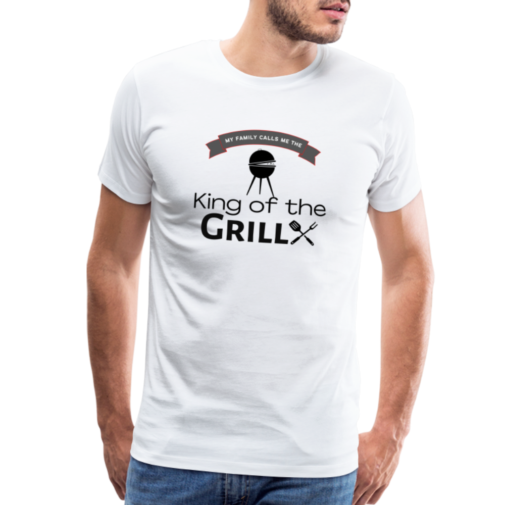 King of The Grill Men's Premium Gift T-Shirt - white