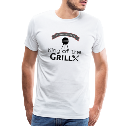 King of The Grill Men's Premium Gift T-Shirt - white