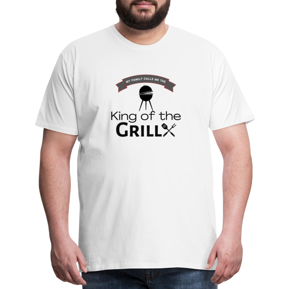 King of The Grill Men's Premium Gift T-Shirt - white