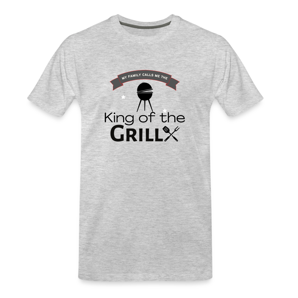 King of The Grill Men's Premium Gift T-Shirt - heather gray