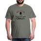 King of The Grill Men's Premium Gift T-Shirt - asphalt gray
