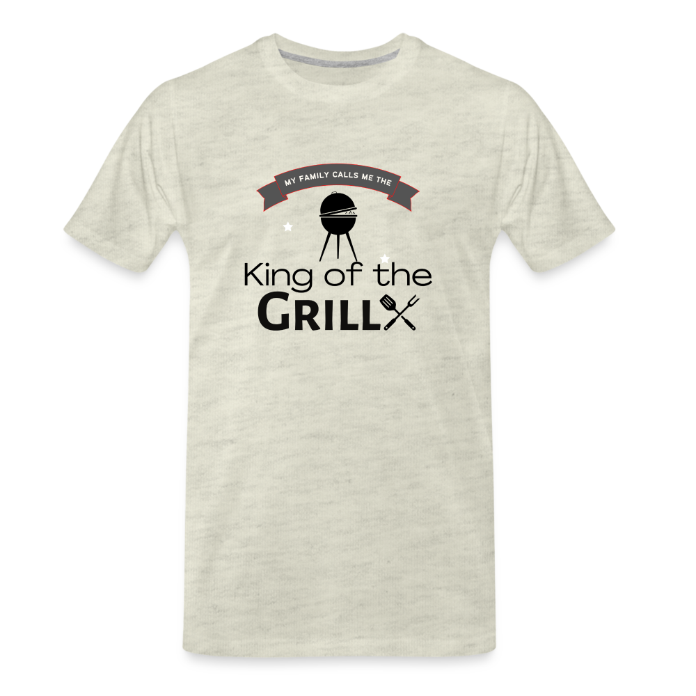 King of The Grill Men's Premium Gift T-Shirt - heather oatmeal