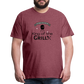 King of The Grill Men's Premium Gift T-Shirt - heather burgundy