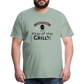 King of The Grill Men's Premium Gift T-Shirt - steel green