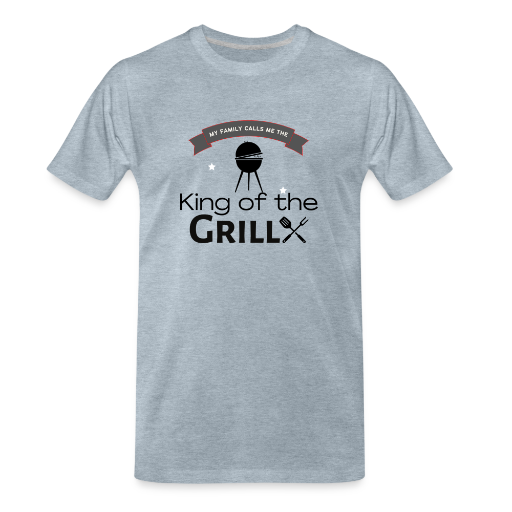 King of The Grill Men's Premium Gift T-Shirt - heather ice blue