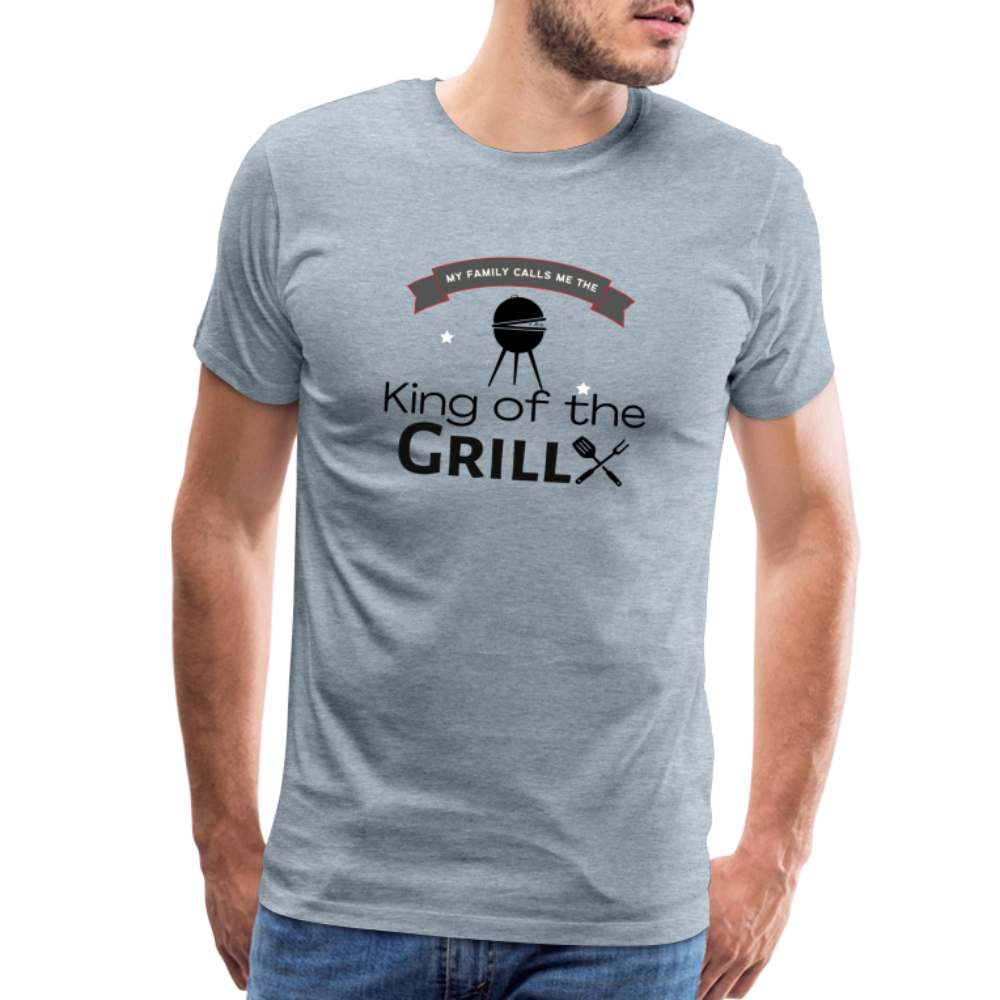 King of The Grill Men's Premium Gift T-Shirt - heather ice blue