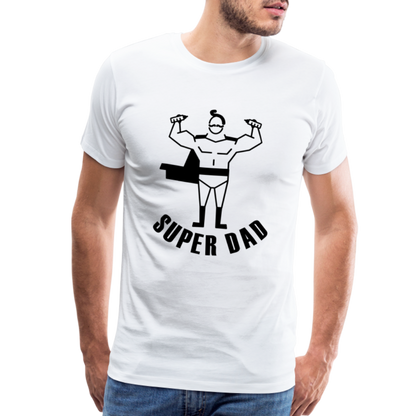 Super Dad Men's Premium Gift Shirt - white