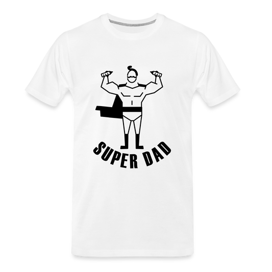 Super Dad Men's Premium Gift Shirt - white, Best Dad of the world premium gift shirt, Birthday T-shirt, First Time Dad, For Father's Day, Birthday Gift, Father's Day gift ideas, father's day gift, cool father's day gifts, gifts for father's Day, Luxury father's day gifts, One of a kind Father's Day Gifts, thoughtful Dad Gifts, 