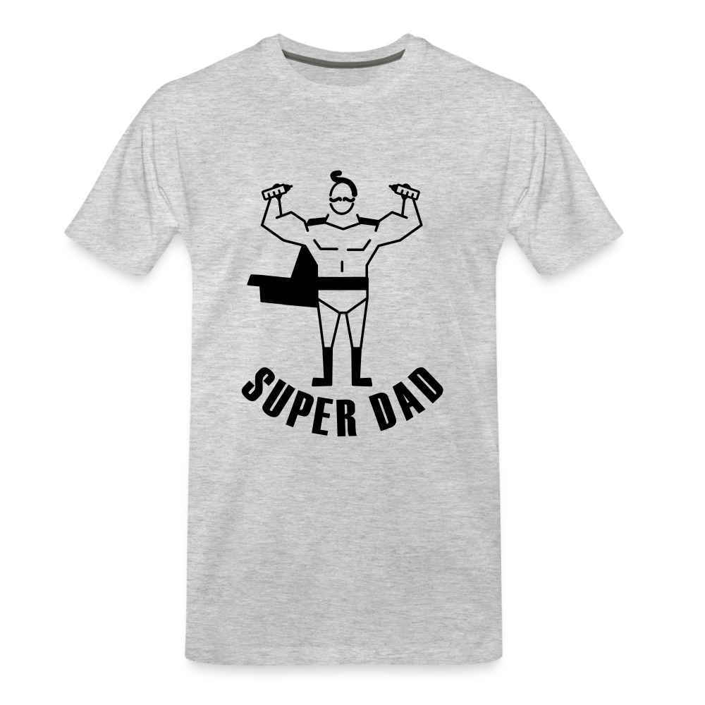 Super Dad Men's Premium Gift Shirt - heather gray