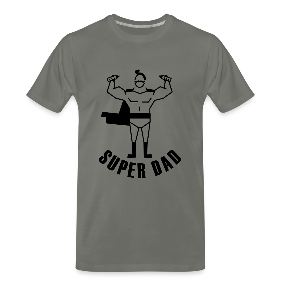 Super Dad Men's Premium Gift Shirt - asphalt gray