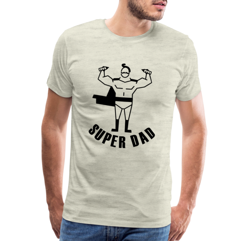 Super Dad Men's Premium Gift Shirt - heather oatmeal