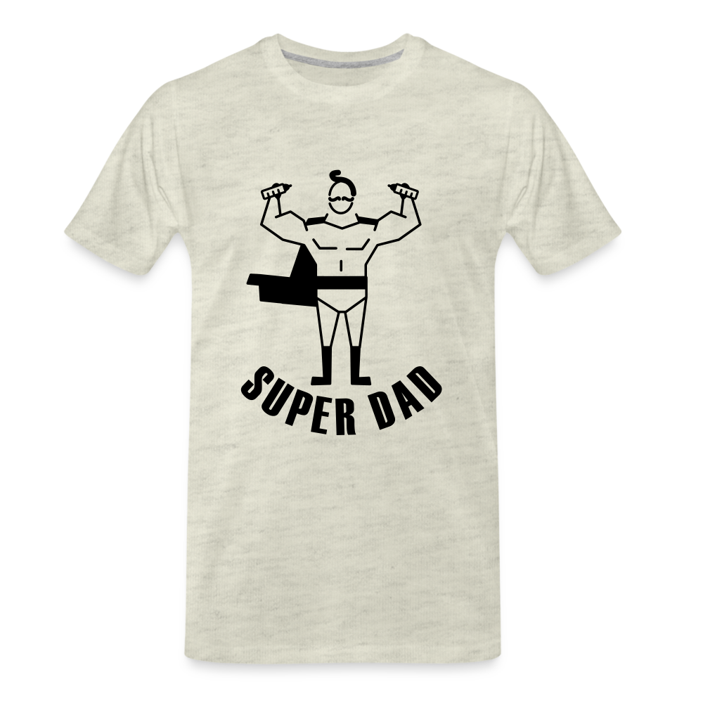 Super Dad Men's Premium Gift Shirt - heather oatmeal